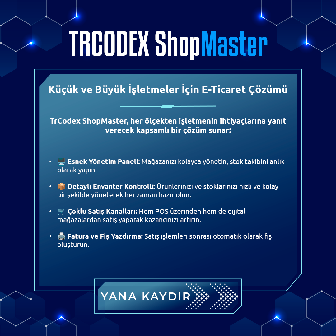 ShopMaster - Satış ve Pos Sistemi - Görsel 2